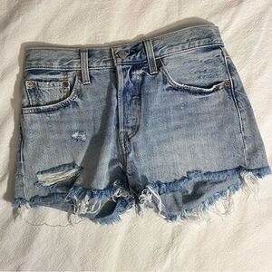Levi’s Premium 501 Distressed Denim Shorts W26